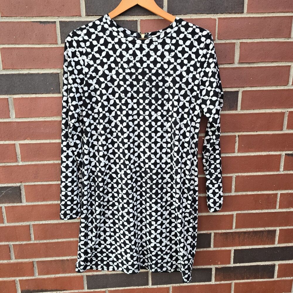 MICHAEL KORS Womens Printed Dress Knee Lenghs Zipped Long Sleeve
